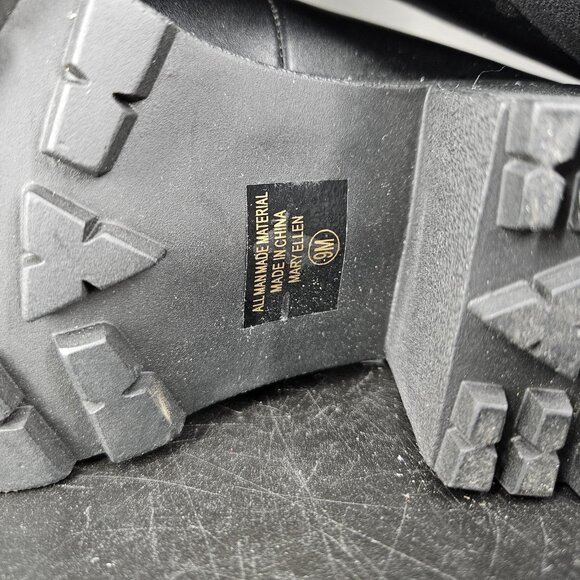 SODA Shoes Womens Size 8 Black Mary Jane Chunky Block Heel Lug Sole Platform - Picture 11 of 14